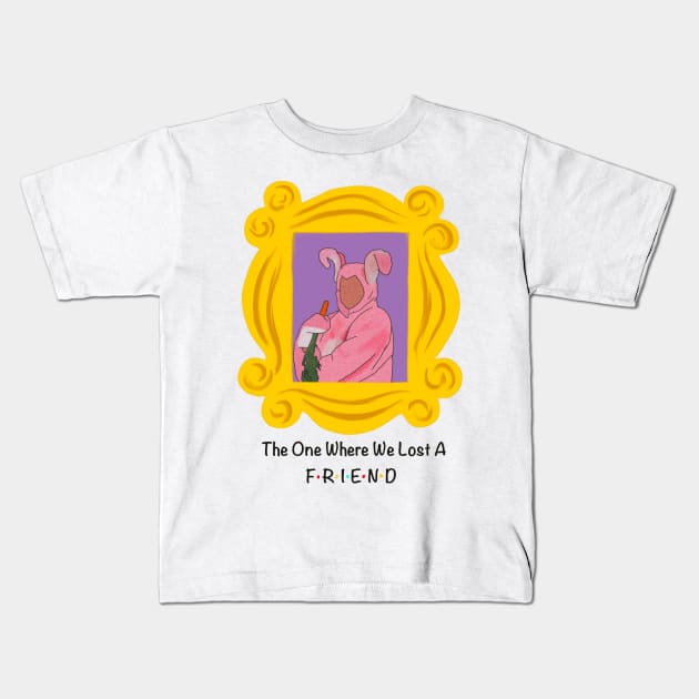 Matthew Perry Bunny Memories Kids T-Shirt by Spammie.Digital